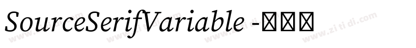SourceSerifVariable 字体转换